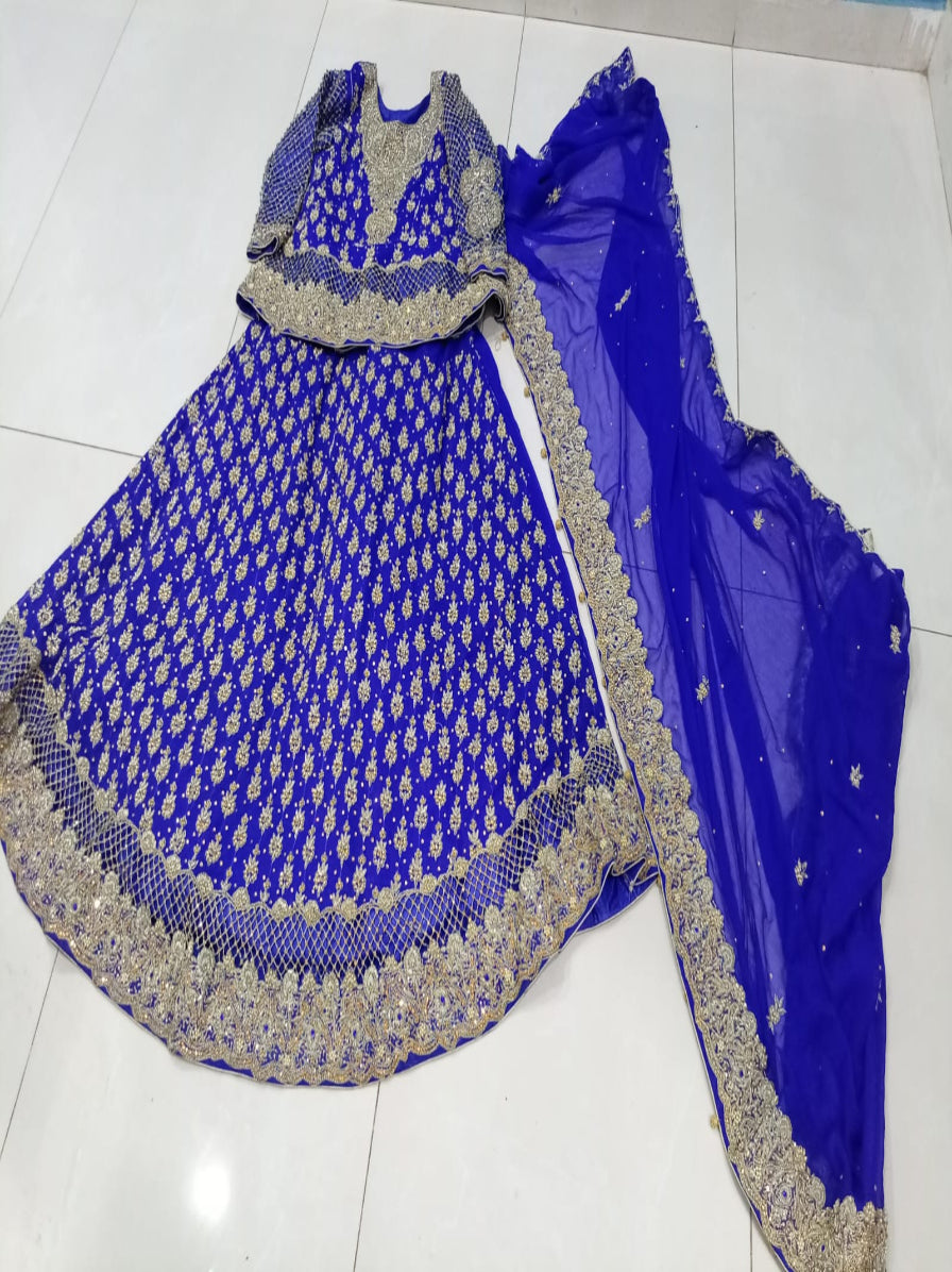 Blue Elegant Bridal Lehnga