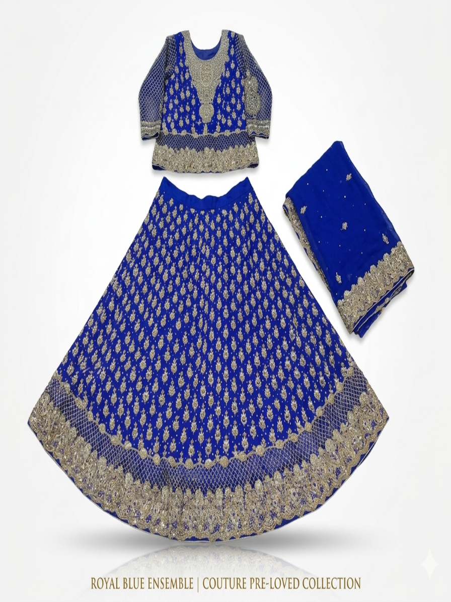 Blue Elegant Bridal Lehnga